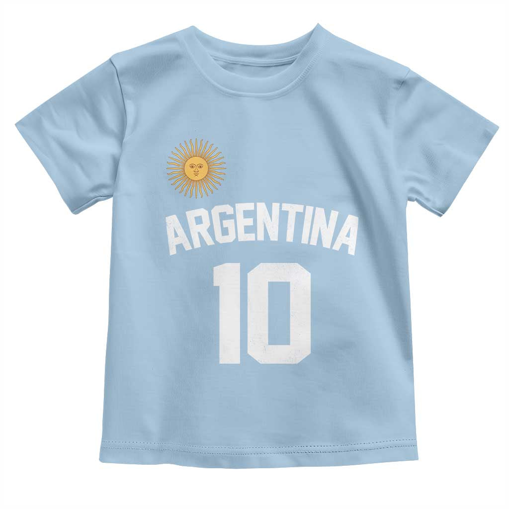 Argentina Football Number 10 Jersey Style Toddler T Shirt Soccer Fan