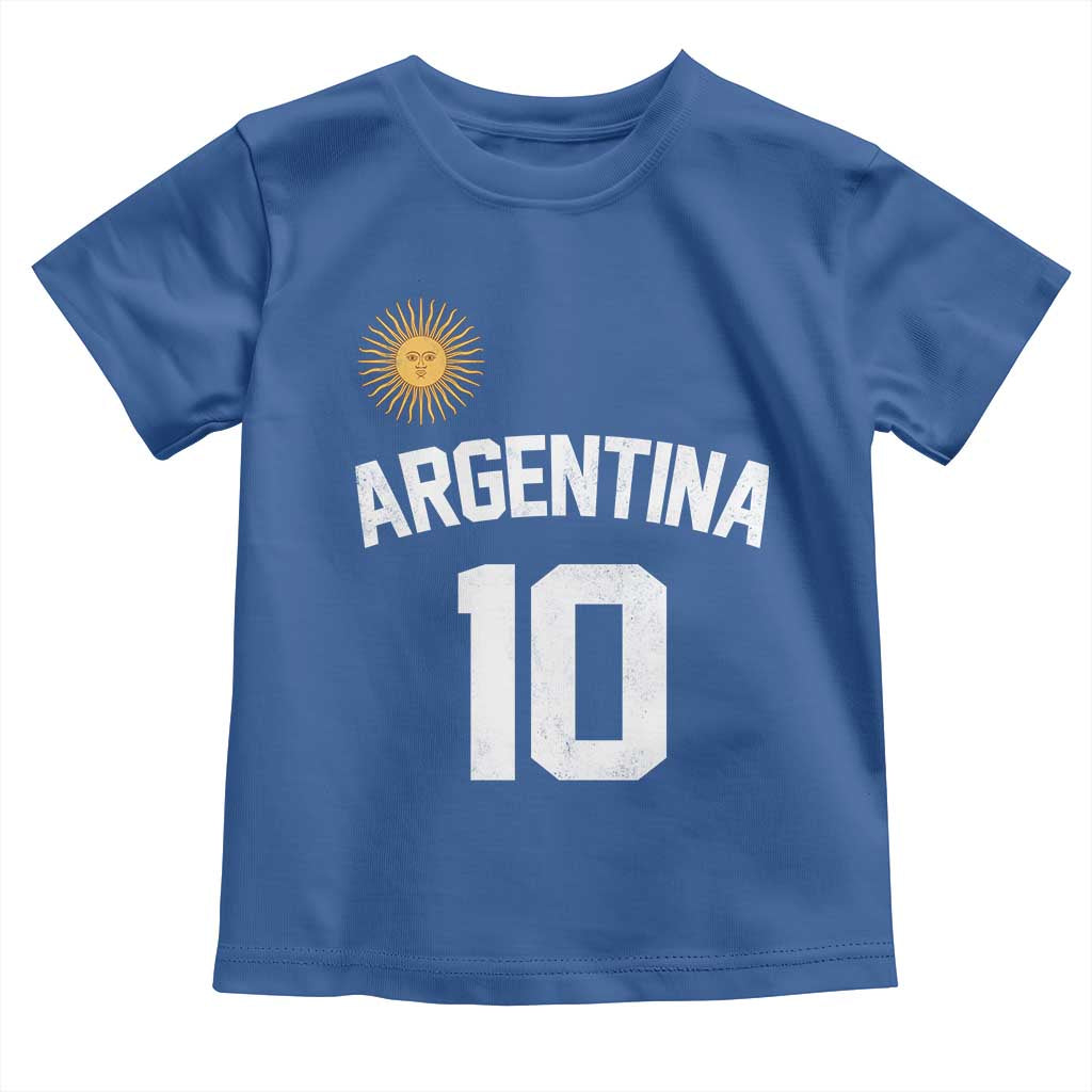 Argentina Football Number 10 Jersey Style Toddler T Shirt Soccer Fan