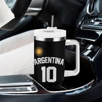 Argentina Football Number 10 Jersey Style Tumbler With Handle Soccer Fan
