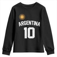 Argentina Football Number 10 Jersey Style Youth Sweatshirt Soccer Fan
