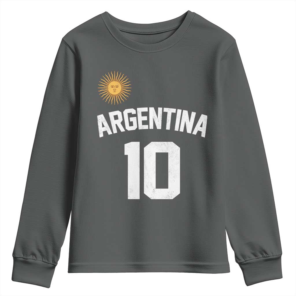 Argentina Football Number 10 Jersey Style Youth Sweatshirt Soccer Fan