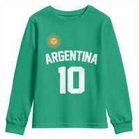 Argentina Football Number 10 Jersey Style Youth Sweatshirt Soccer Fan