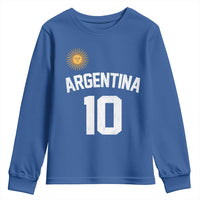 Argentina Football Number 10 Jersey Style Youth Sweatshirt Soccer Fan
