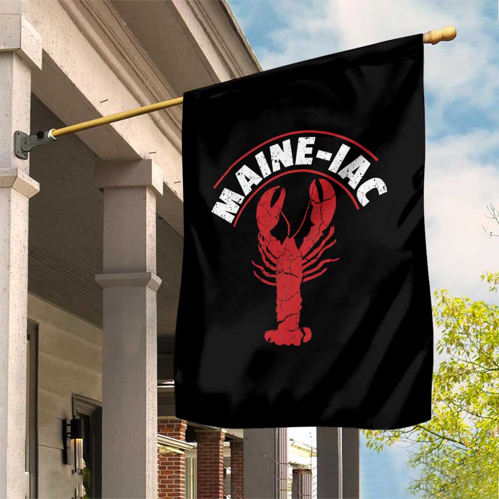 Maine Lobster Garden Flag Funny Maine iac Lobstering Fisherman