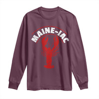 Maine Lobster Long Sleeve Shirt Funny Maine iac Lobstering Fisherman
