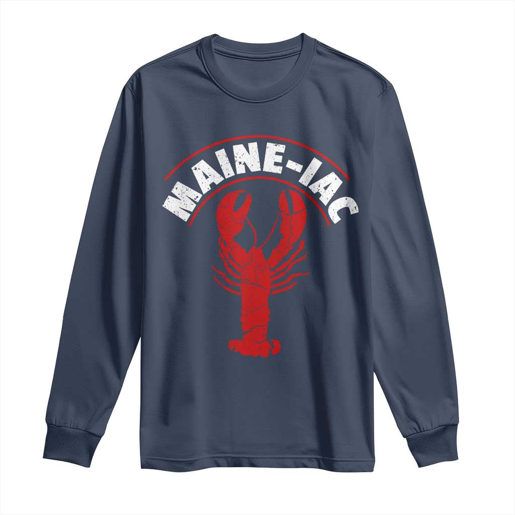 Maine Lobster Long Sleeve Shirt Funny Maine iac Lobstering Fisherman