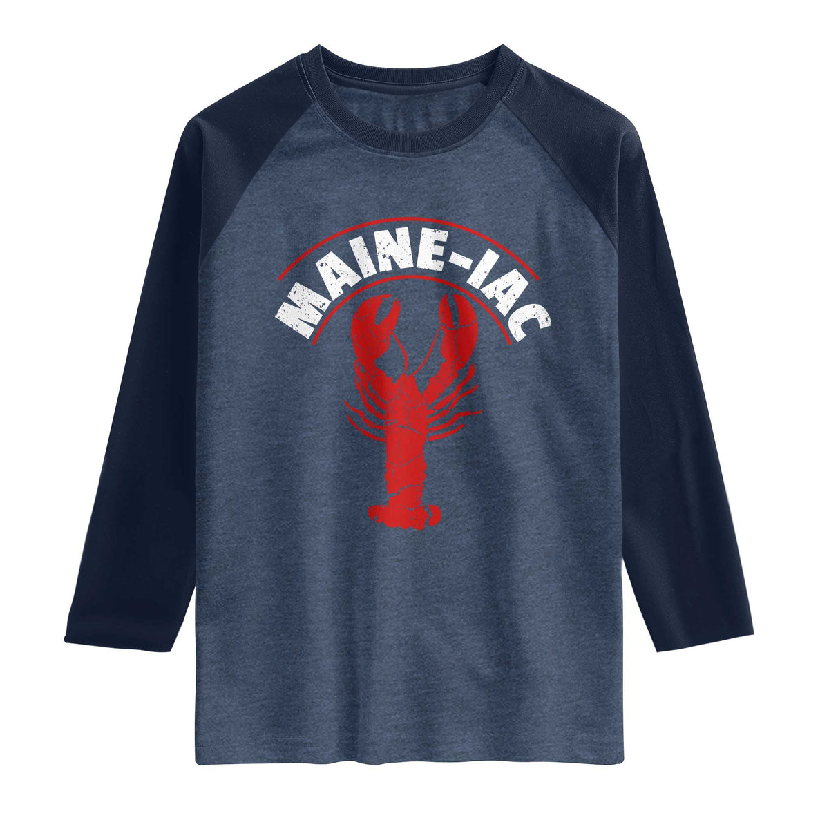 Maine Lobster Raglan Shirt Funny Maine iac Lobstering Fisherman