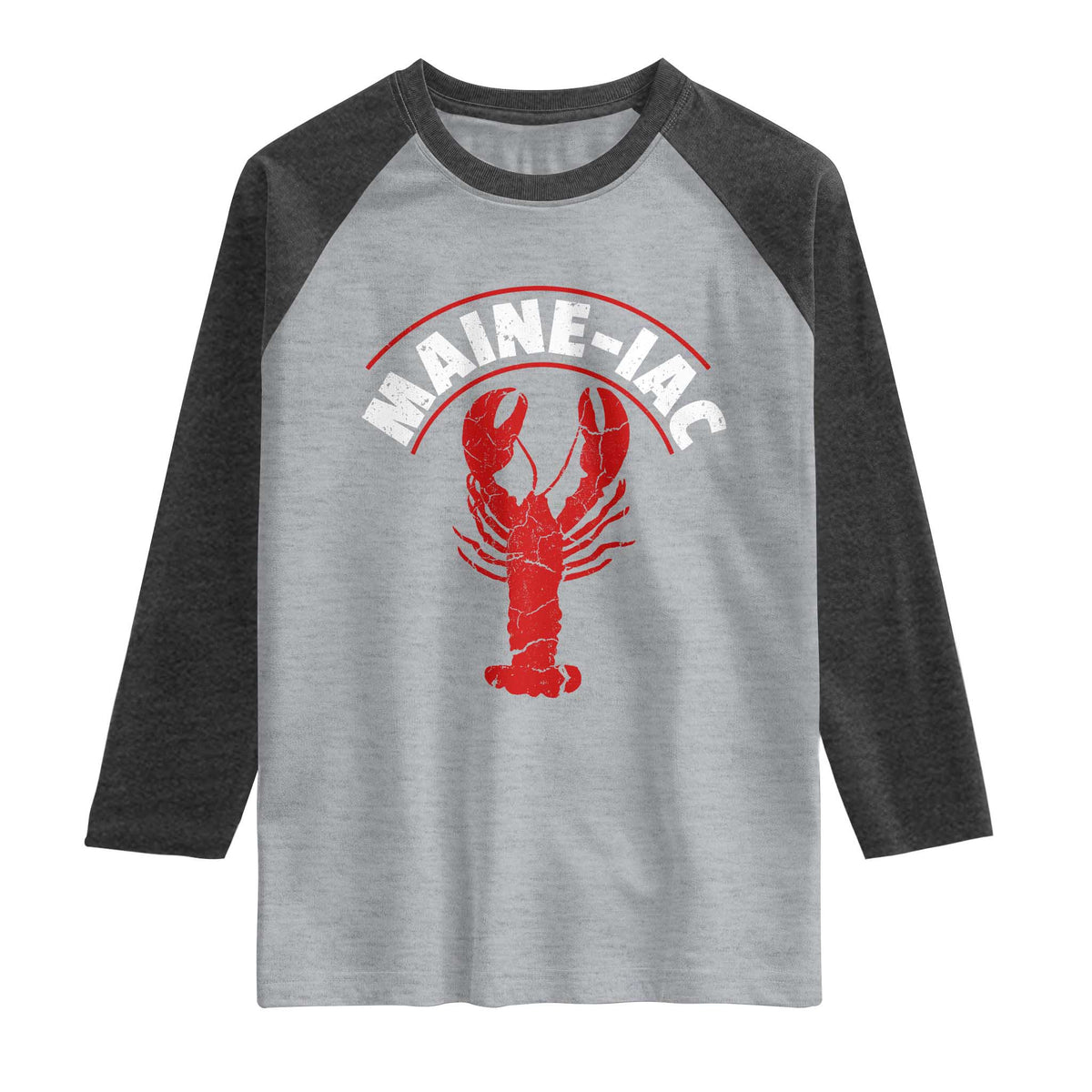 Maine Lobster Raglan Shirt Funny Maine iac Lobstering Fisherman