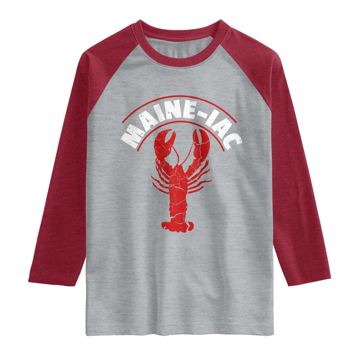 Maine Lobster Raglan Shirt Funny Maine iac Lobstering Fisherman