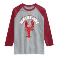 Maine Lobster Raglan Shirt Funny Maine iac Lobstering Fisherman