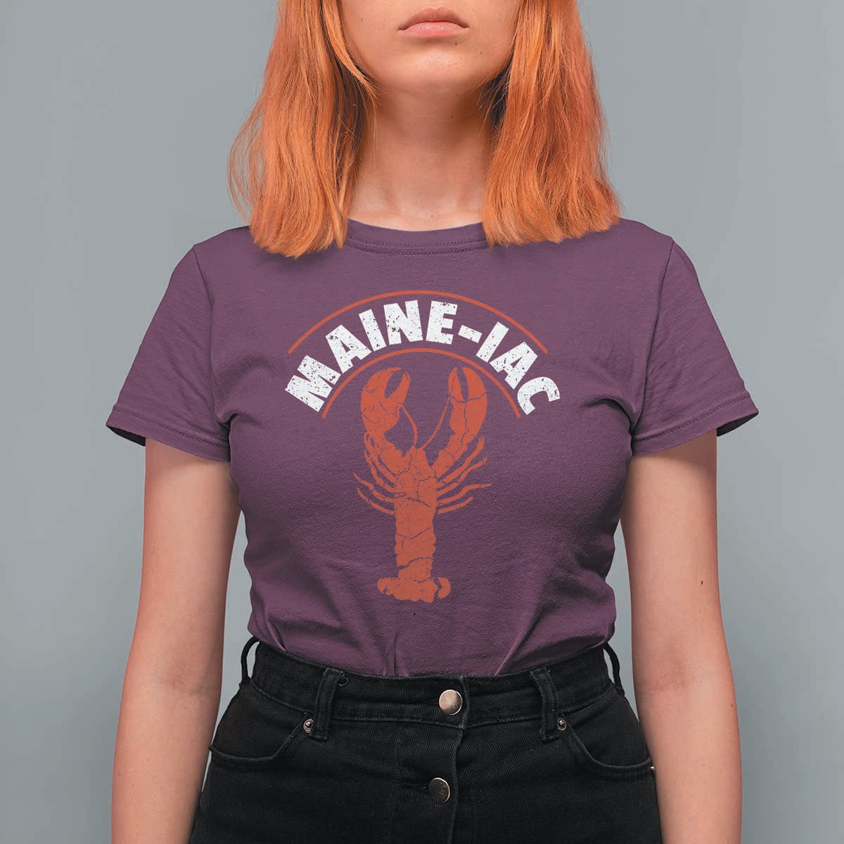 Maine Lobster T Shirt For Women Funny Maine iac Lobstering Fisherman