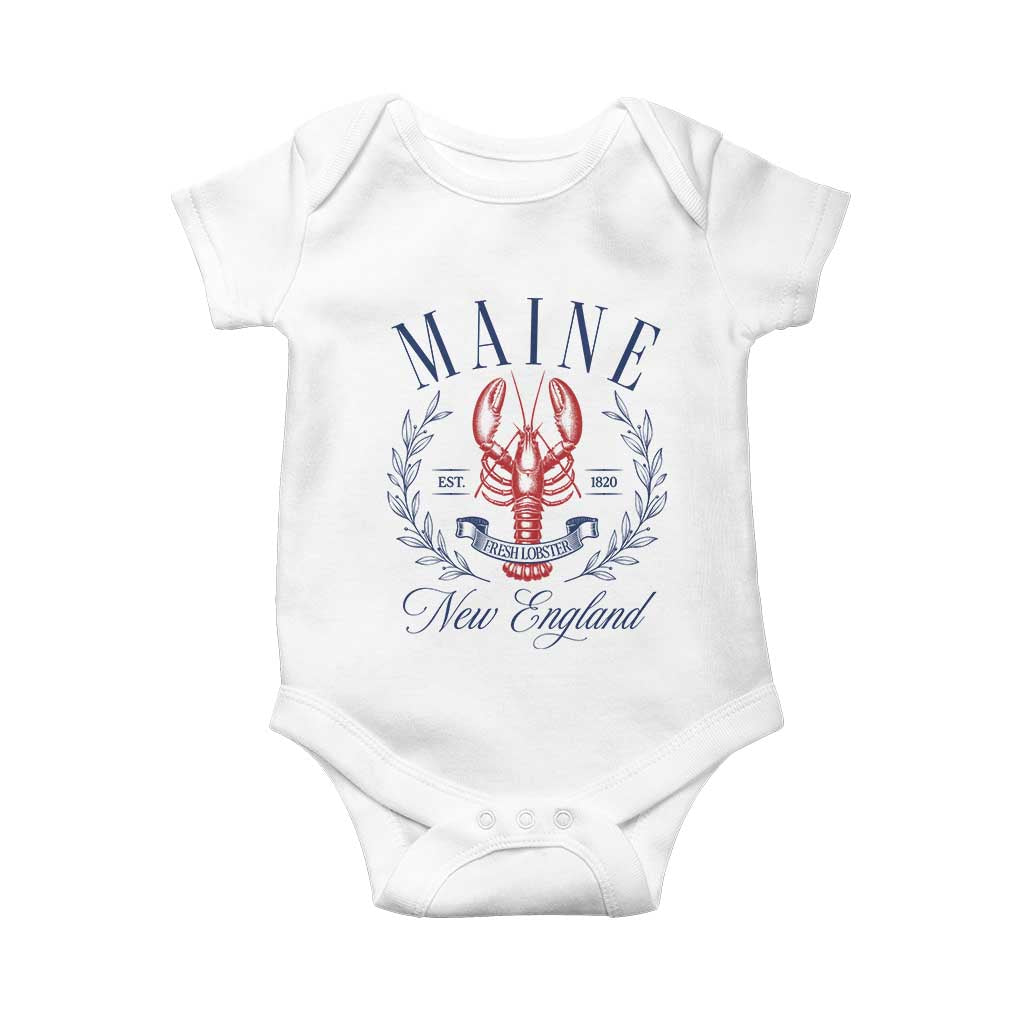 Maine Lobster New England Souvenir Pride Vintage Baby Onesie