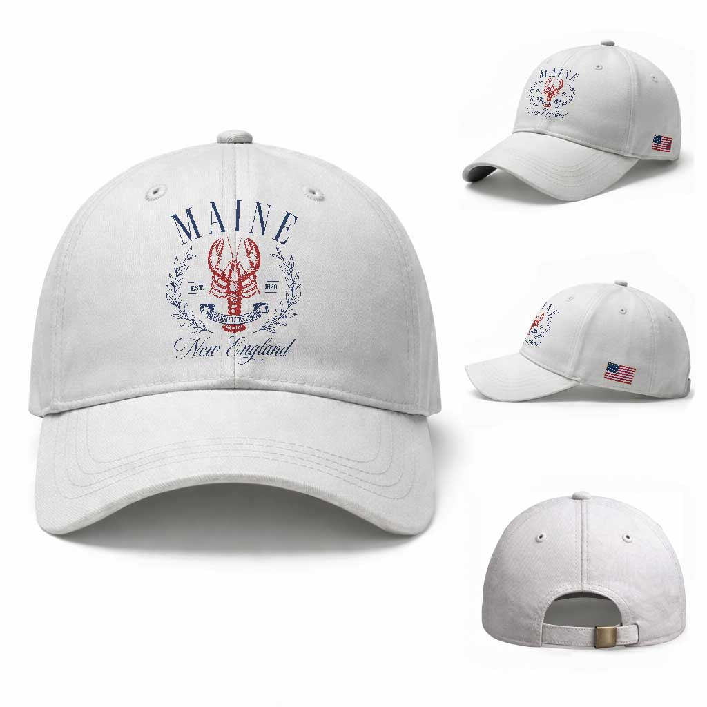 Maine Lobster New England Souvenir Pride Vintage Baseball Cap