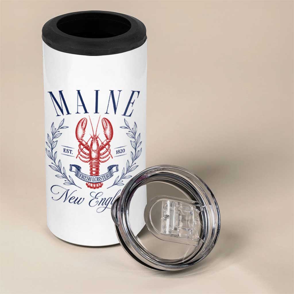 Maine Lobster New England Souvenir Pride Vintage 4 in 1 Can Cooler Tumbler