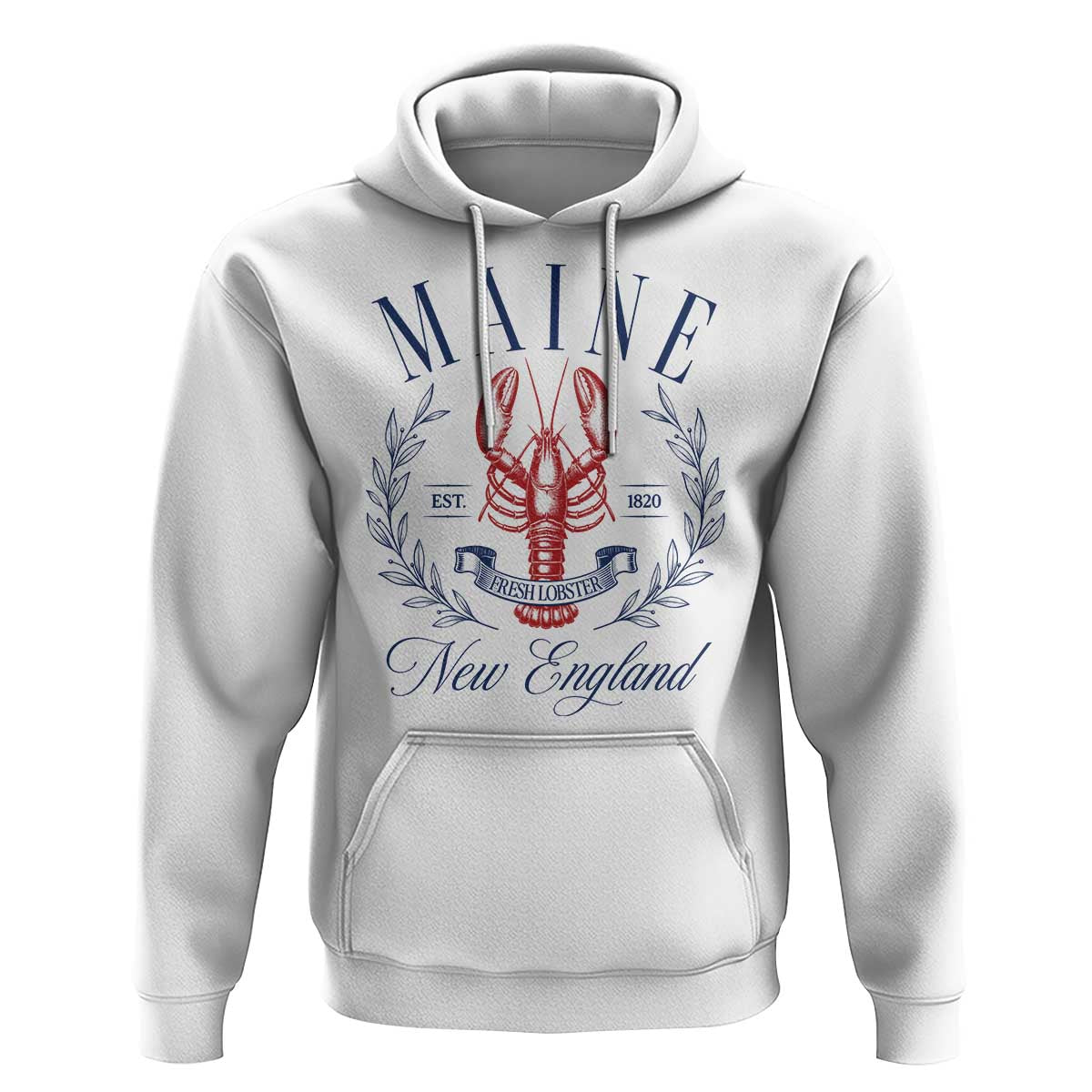 Maine Lobster New England Souvenir Pride Vintage Hoodie