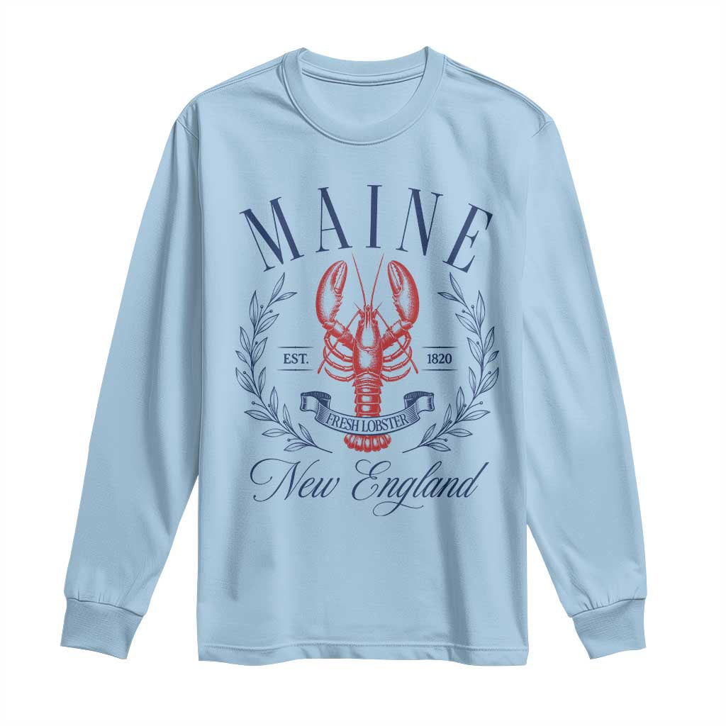 Maine Lobster New England Souvenir Pride Vintage Long Sleeve Shirt