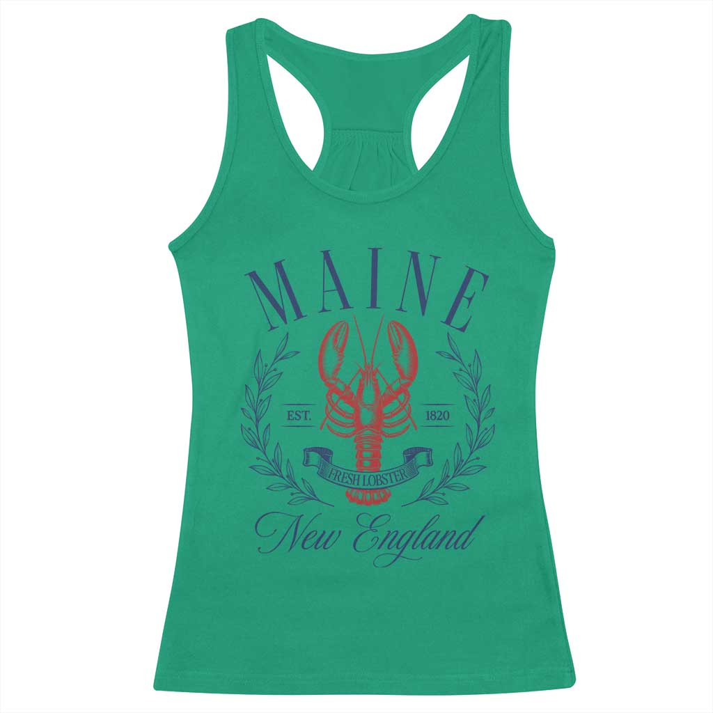 Maine Lobster New England Souvenir Pride Vintage Racerback Tank Top