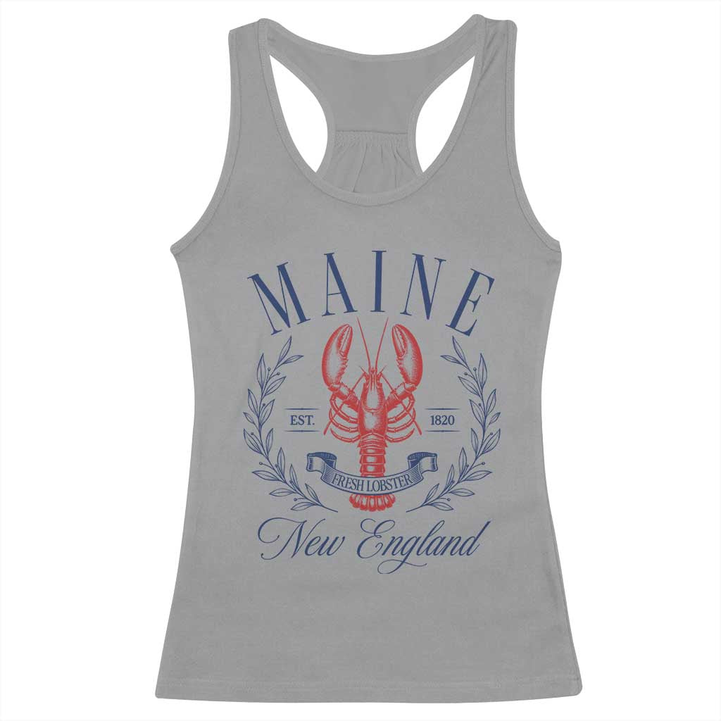Maine Lobster New England Souvenir Pride Vintage Racerback Tank Top