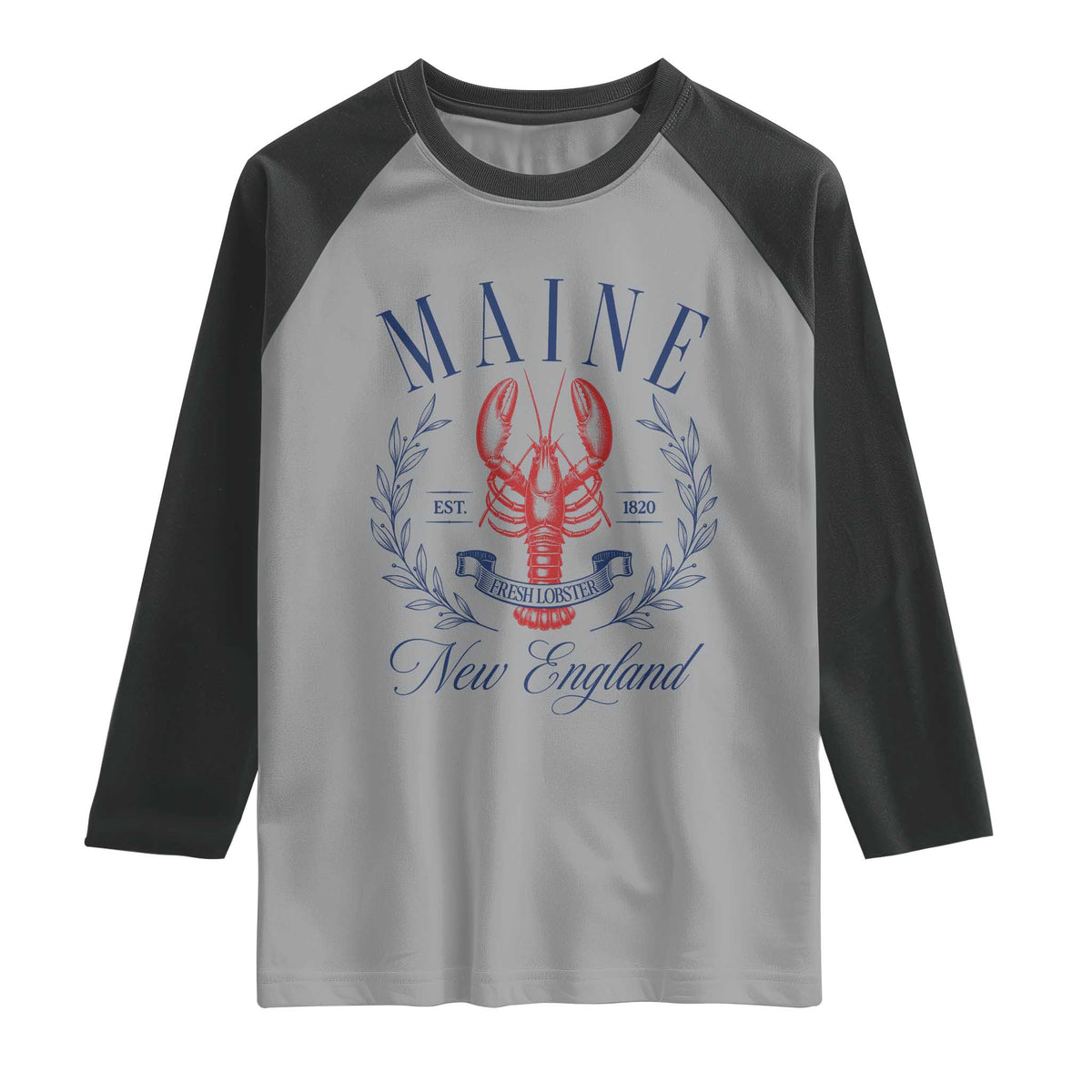 Maine Lobster New England Souvenir Pride Vintage Raglan Shirt