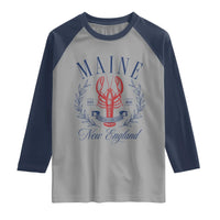 Maine Lobster New England Souvenir Pride Vintage Raglan Shirt