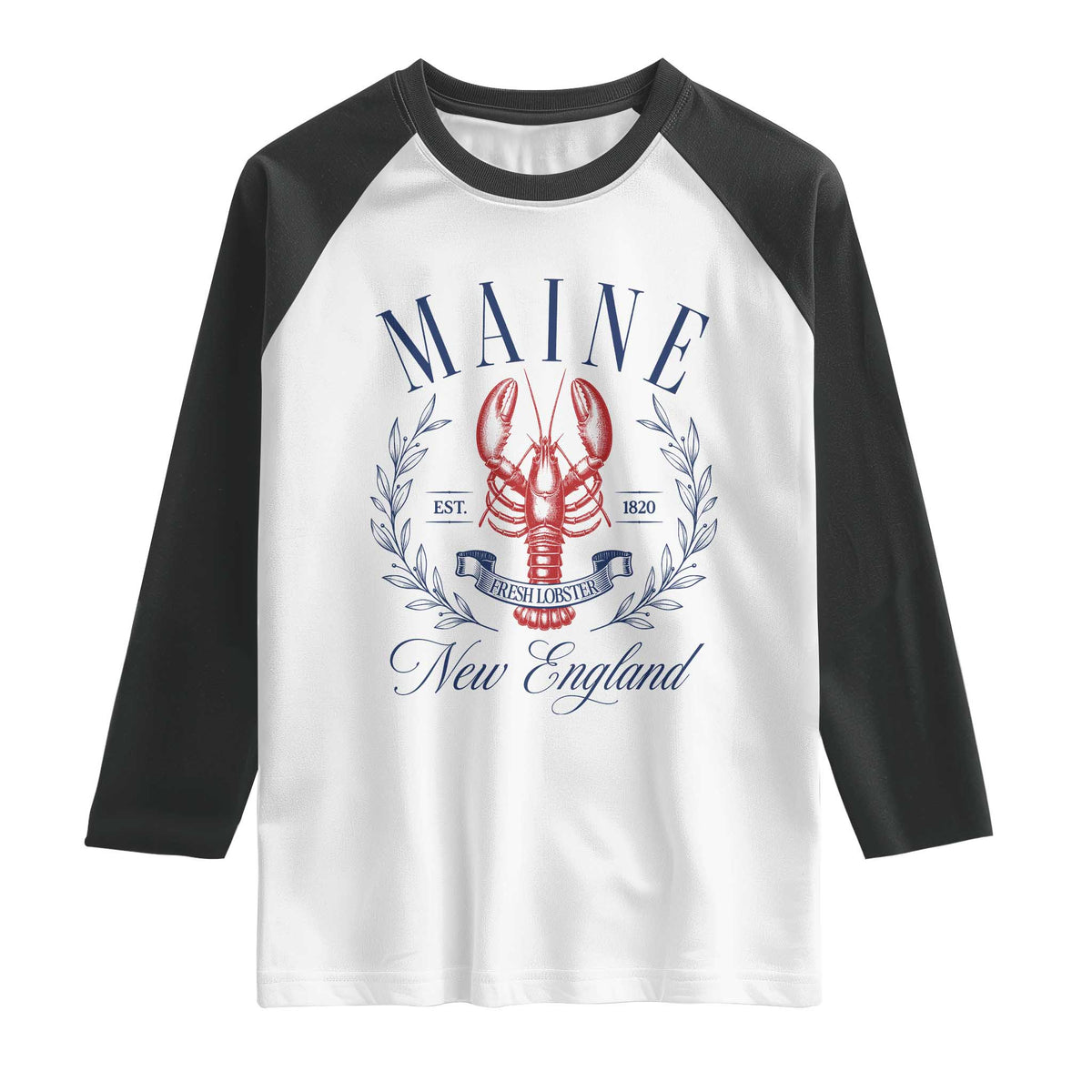Maine Lobster New England Souvenir Pride Vintage Raglan Shirt