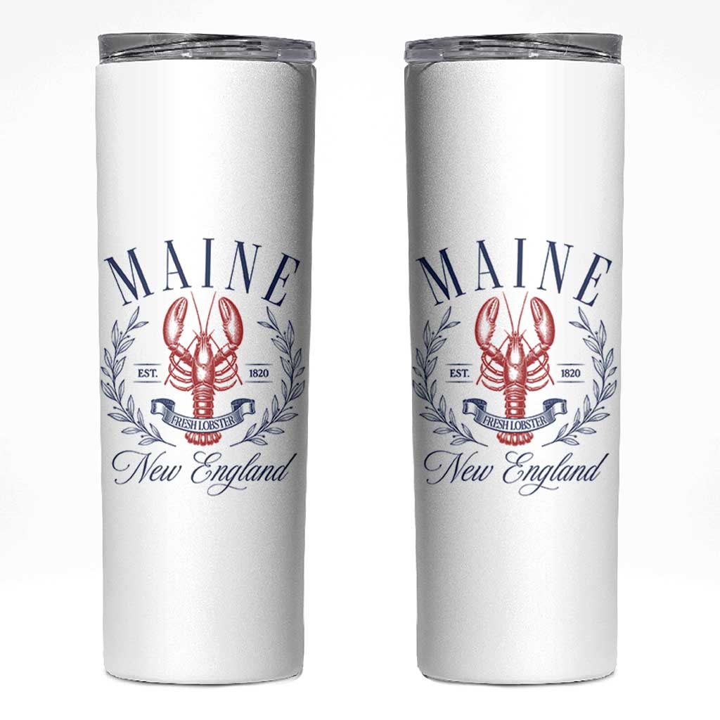 Maine Lobster New England Souvenir Pride Vintage Skinny Tumbler
