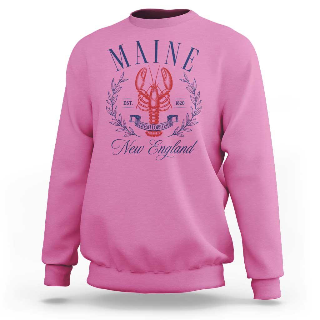 Maine Lobster New England Souvenir Pride Vintage Sweatshirt