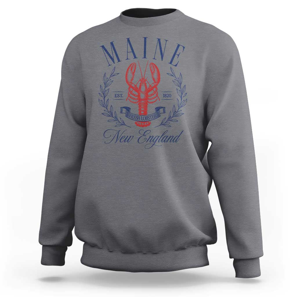 Maine Lobster New England Souvenir Pride Vintage Sweatshirt