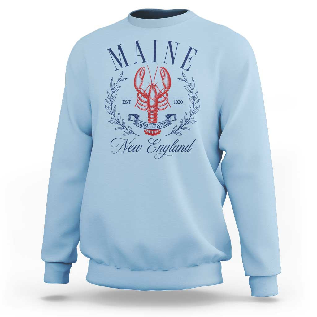 Maine Lobster New England Souvenir Pride Vintage Sweatshirt