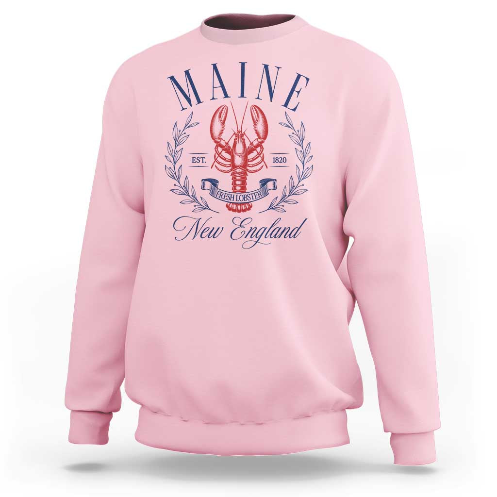 Maine Lobster New England Souvenir Pride Vintage Sweatshirt