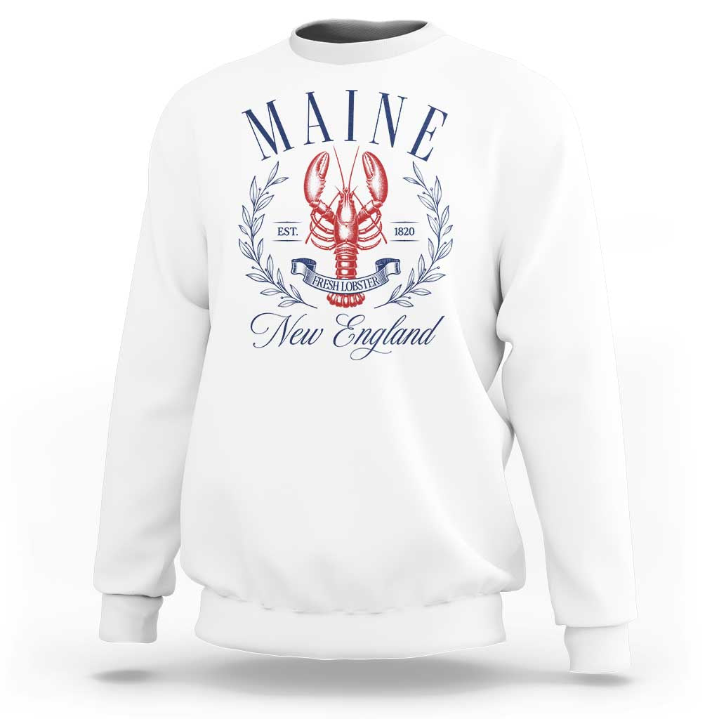 Maine Lobster New England Souvenir Pride Vintage Sweatshirt