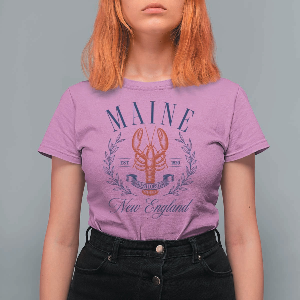 Maine Lobster New England Souvenir Pride Vintage T Shirt For Women