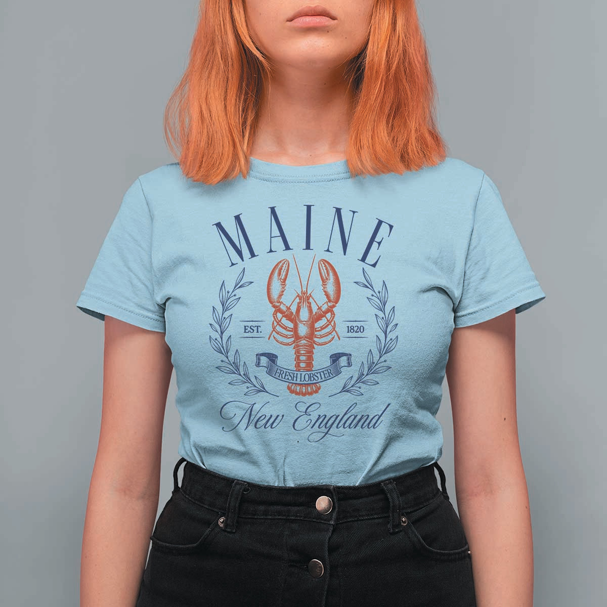 Maine Lobster New England Souvenir Pride Vintage T Shirt For Women