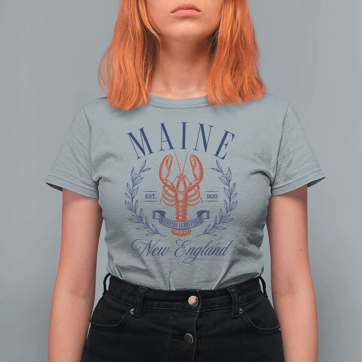 Maine Lobster New England Souvenir Pride Vintage T Shirt For Women