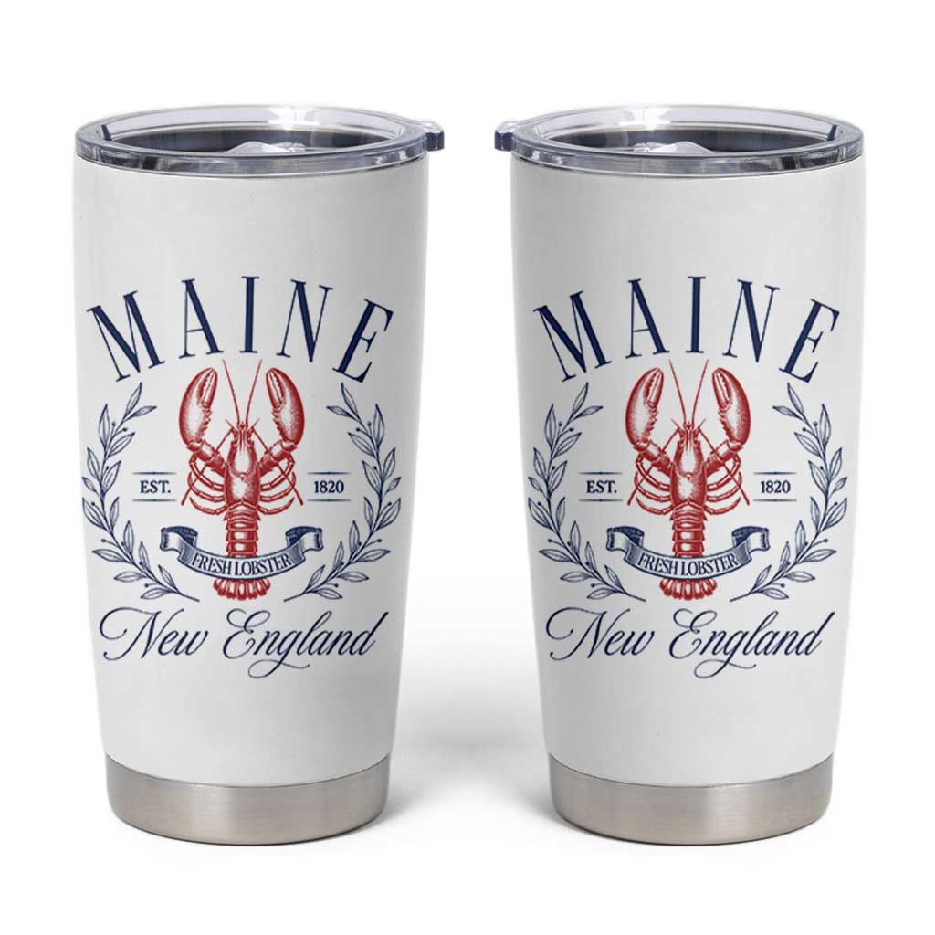 Maine Lobster New England Souvenir Pride Vintage Tumbler Cup