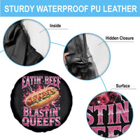 Eatin Beef Blastin' Queefs Funny Embarrassing Hot Dog Retro Bootleg Spare Tire Cover
