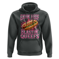 Eatin Beef Blastin' Queefs Funny Embarrassing Hot Dog Retro Bootleg Hoodie