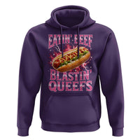 Eatin Beef Blastin' Queefs Funny Embarrassing Hot Dog Retro Bootleg Hoodie