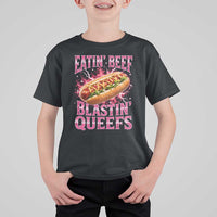 Eatin Beef Blastin' Queefs Funny Embarrassing Hot Dog Retro Bootleg T Shirt For Kid