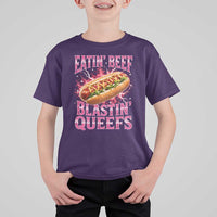 Eatin Beef Blastin' Queefs Funny Embarrassing Hot Dog Retro Bootleg T Shirt For Kid