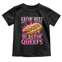 Eatin Beef Blastin' Queefs Funny Embarrassing Hot Dog Retro Bootleg Toddler T Shirt