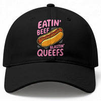Eatin Beef Blastin' Queefs Funny Hot Dog Adult Humor Baseball Cap