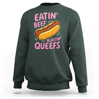 Eatin Beef Blastin' Queefs Funny Hot Dog Adult Humor Sweatshirt