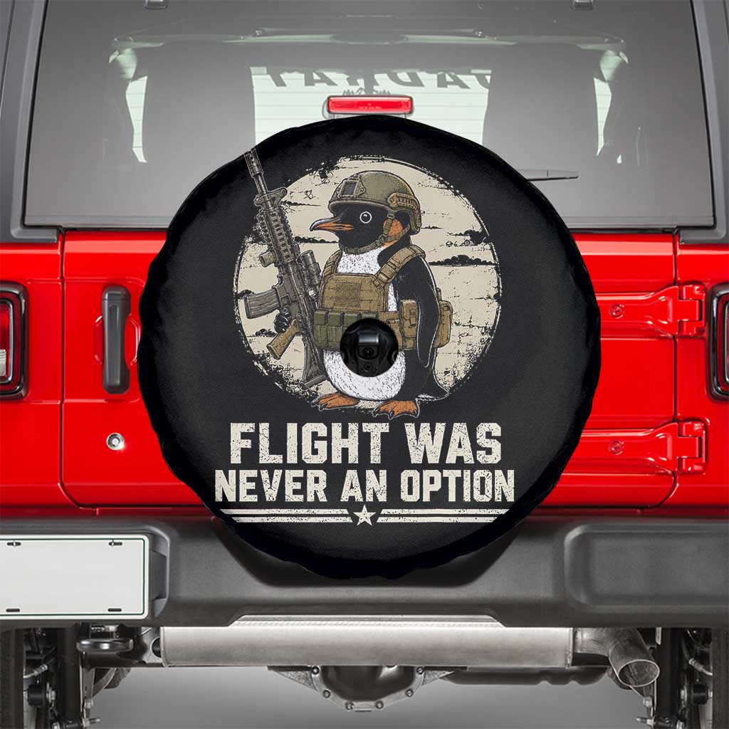 Funny Penguin Flight Was Never An Option Spare Tire Cover Tactical Penguin Gun Lover
