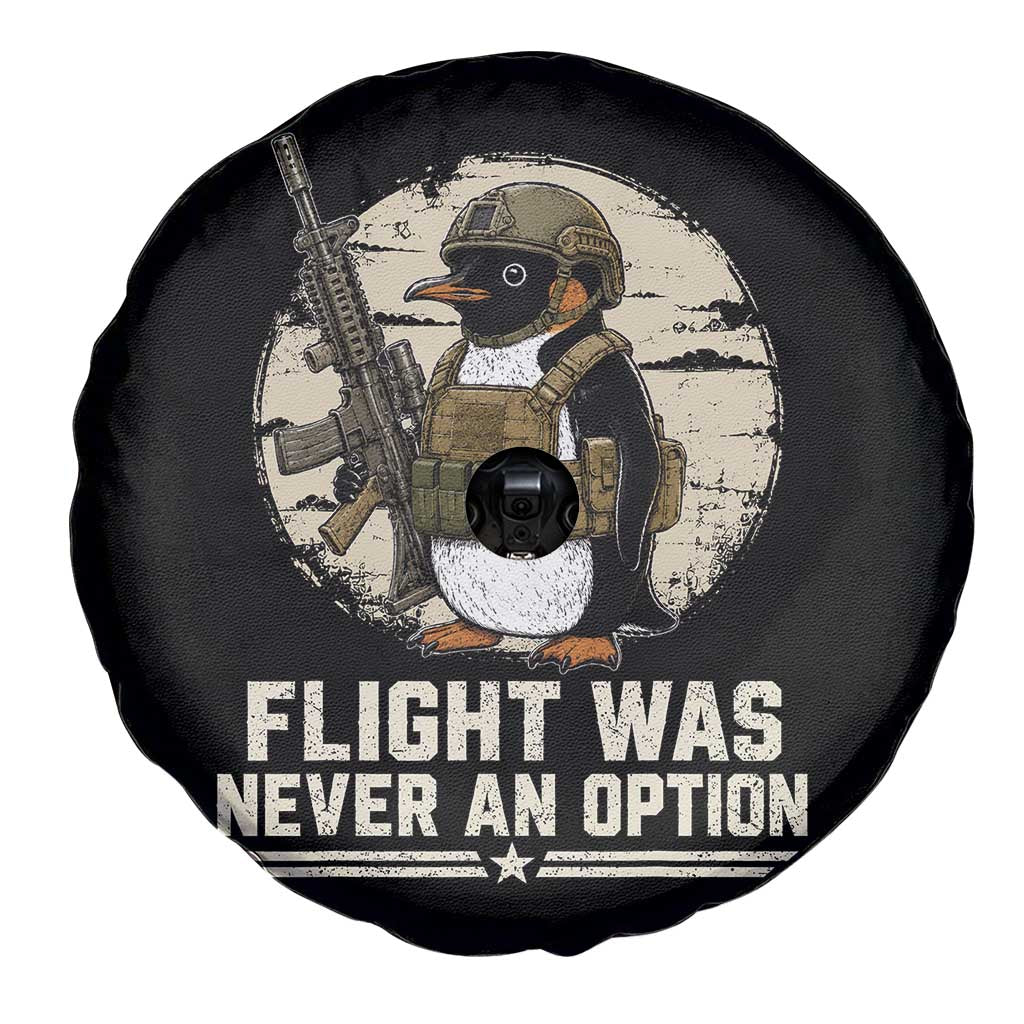 Funny Penguin Flight Was Never An Option Spare Tire Cover Tactical Penguin Gun Lover