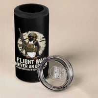 Funny Penguin Flight Was Never An Option 4 in 1 Can Cooler Tumbler Tactical Penguin Gun Lover
