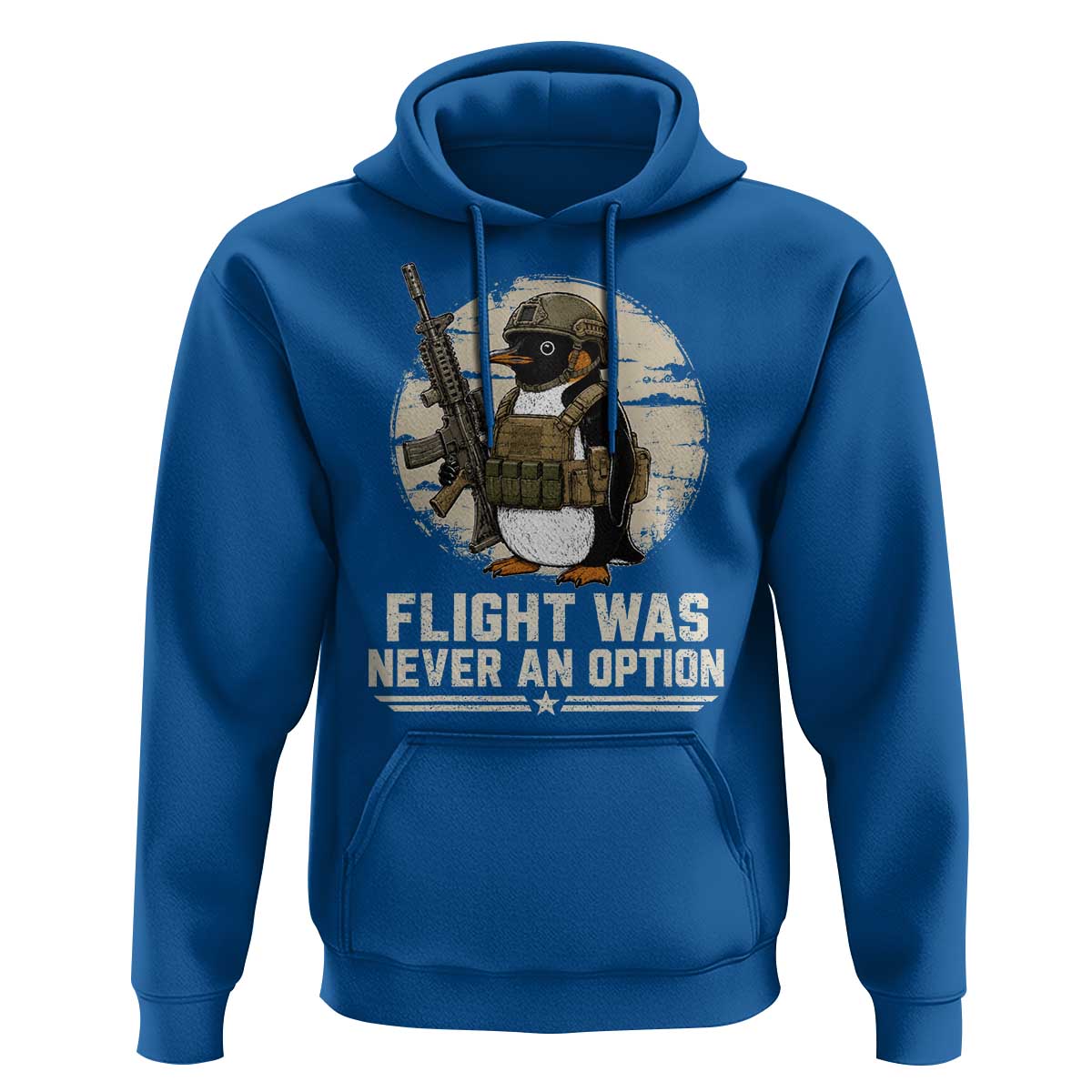 Funny Penguin Flight Was Never An Option Hoodie Tactical Penguin Gun Lover