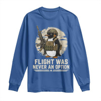 Funny Penguin Flight Was Never An Option Long Sleeve Shirt Tactical Penguin Gun Lover