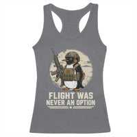 Funny Penguin Flight Was Never An Option Racerback Tank Top Tactical Penguin Gun Lover