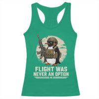 Funny Penguin Flight Was Never An Option Racerback Tank Top Tactical Penguin Gun Lover